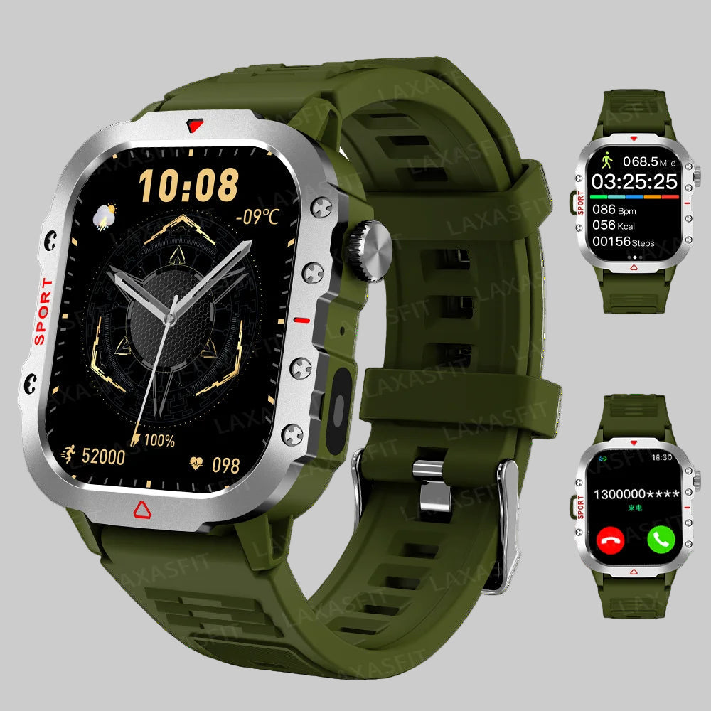 Men Sports Smart Watch 1.71 Screen Blood Oxygen Bluetooth Talking Watch Multi Sport LED Flashlight Outdoor Smart Watch