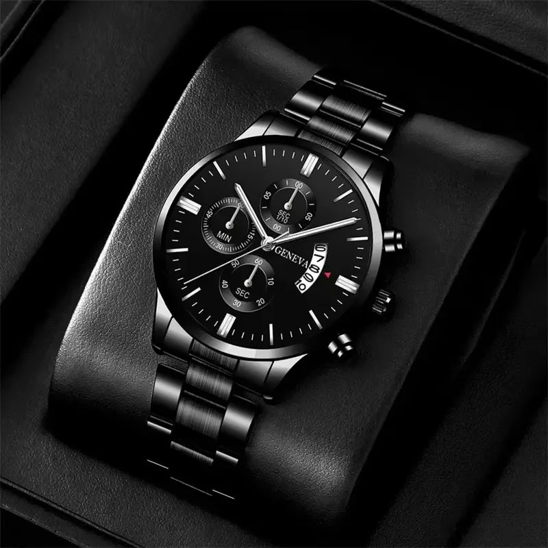 Men's Watch Set Business Classic 3pcs