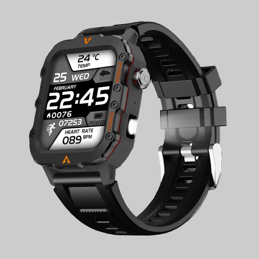 Men Sports Smart Watch 1.71 Screen Blood Oxygen Bluetooth Talking Watch Multi Sport LED Flashlight Outdoor Smart Watch