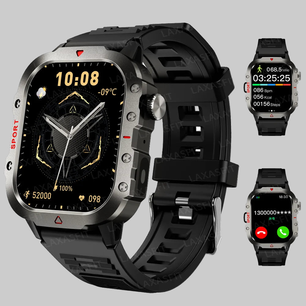 Men Sports Smart Watch 1.71 Screen Blood Oxygen Bluetooth Talking Watch Multi Sport LED Flashlight Outdoor Smart Watch
