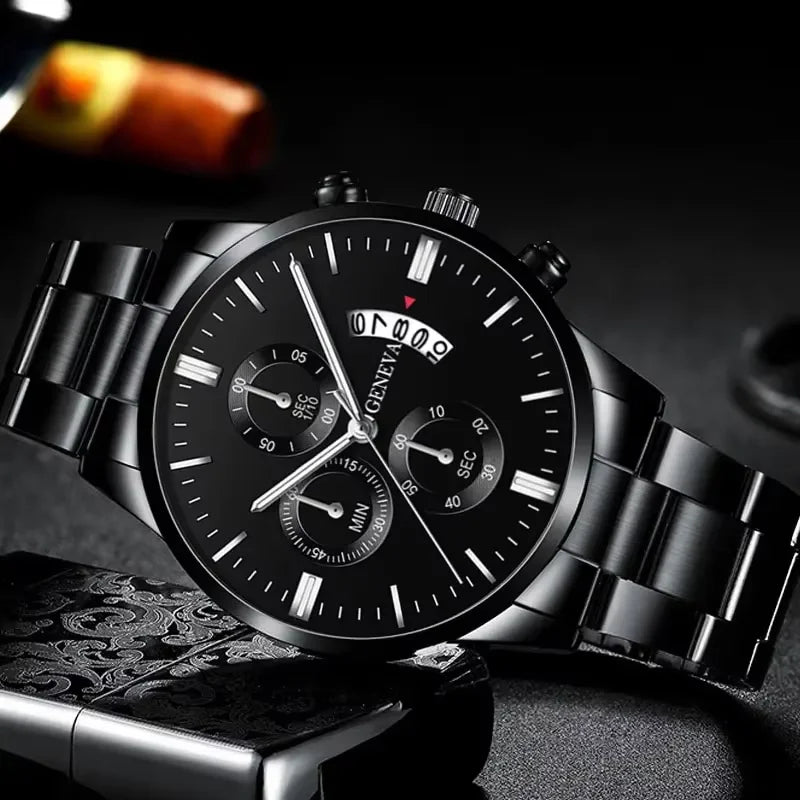 Men's Watch Set Business Classic 3pcs